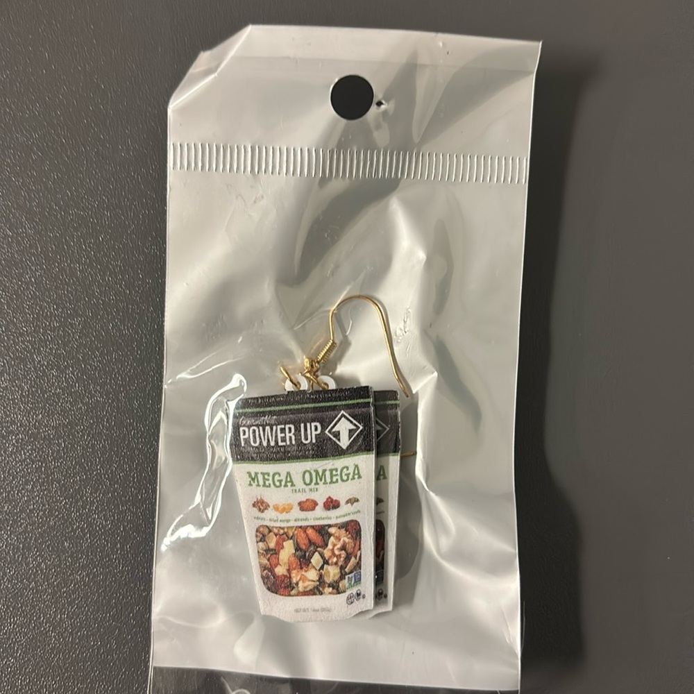 NWT Power Up Mega Omega Trail Mix Bag Dangle Hook Earrings